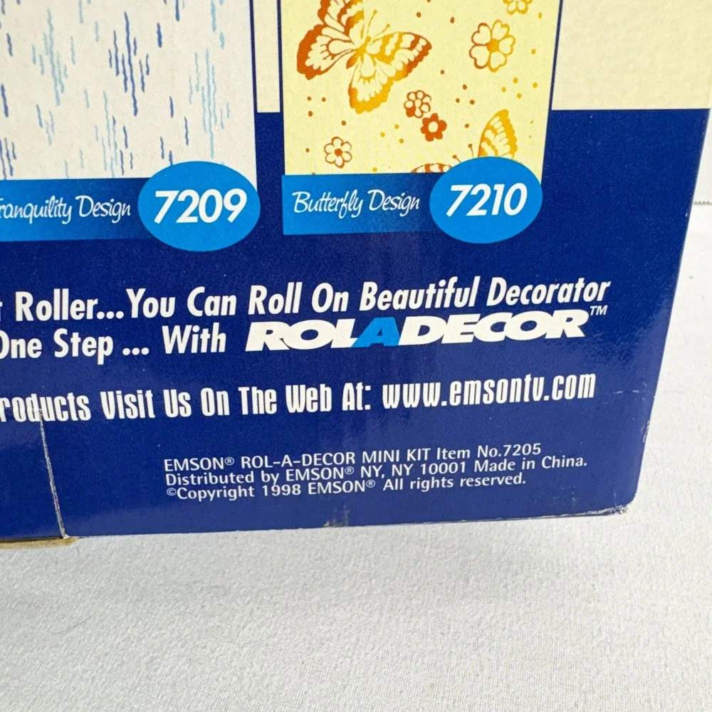 Vintage Garden Ivy Design Pattern Paint Roller Kit 1998 Emson Rola Decor SEALED